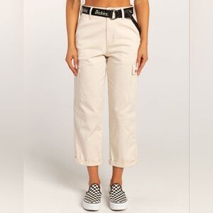 DICKIES Roll Cuff Women's Cargo Pants Size 28 Stone Color